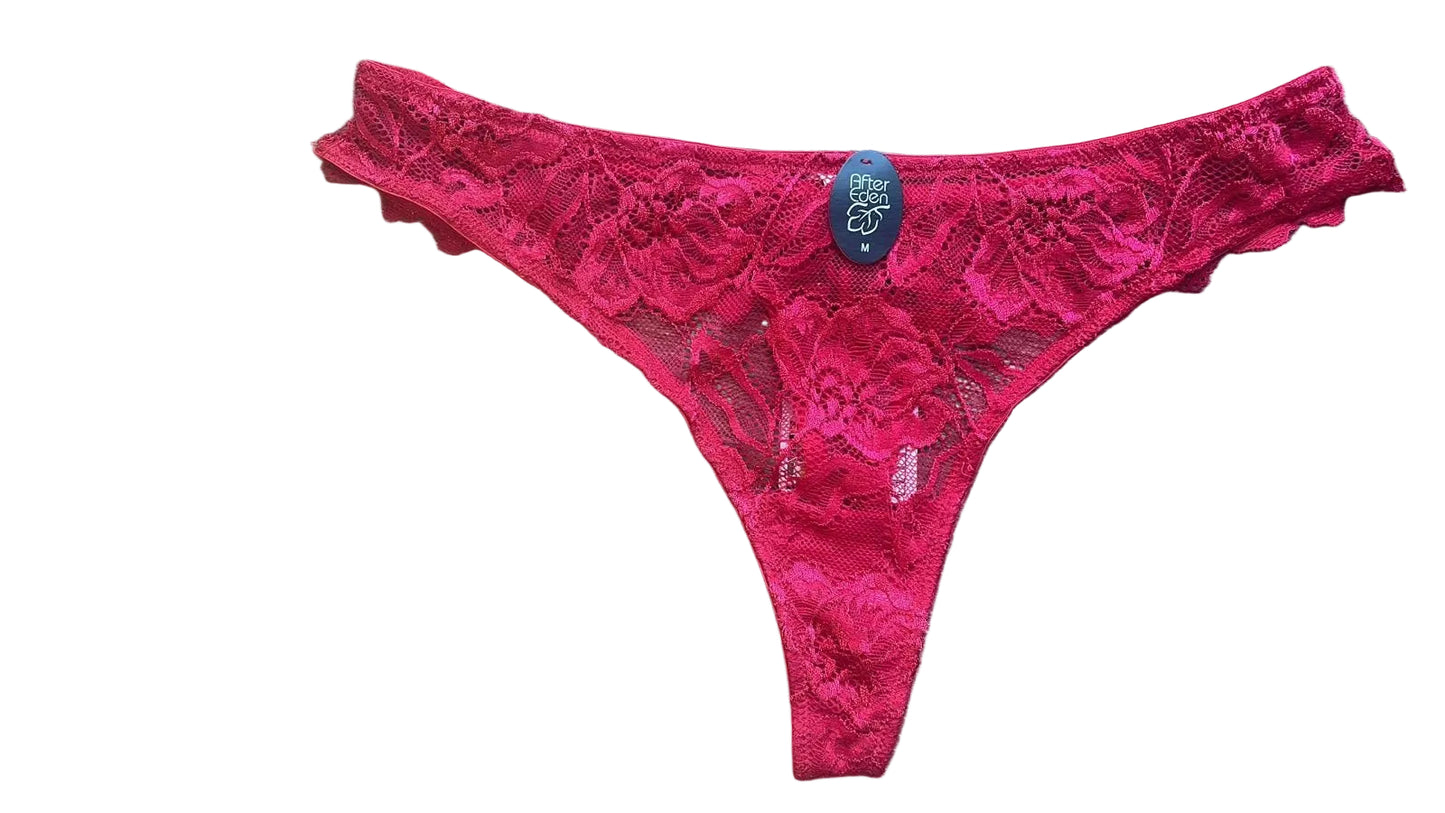 After Eden Lace Thong - Red