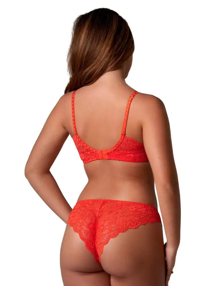 After Eden Orange Lace Brief MaxCleavage.com