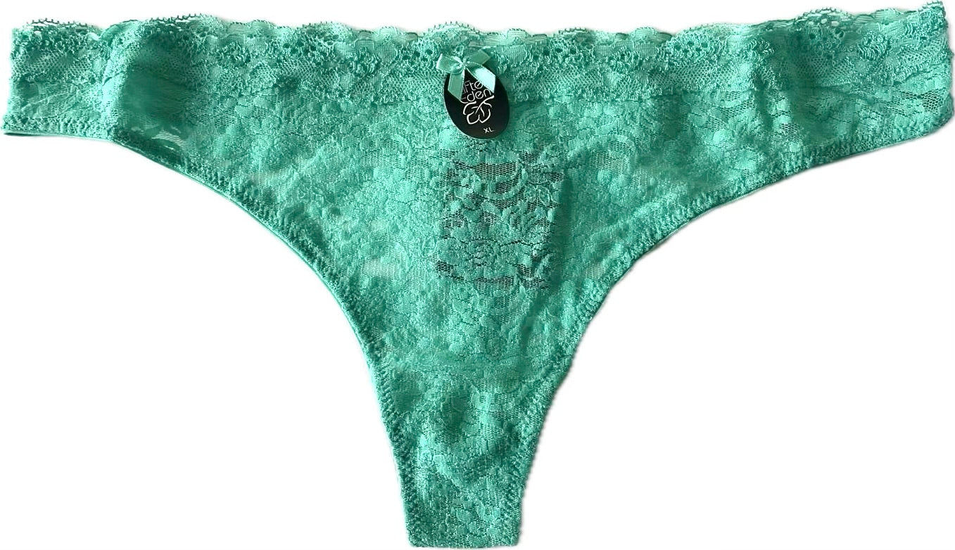 After Eden Pink Lace Thong