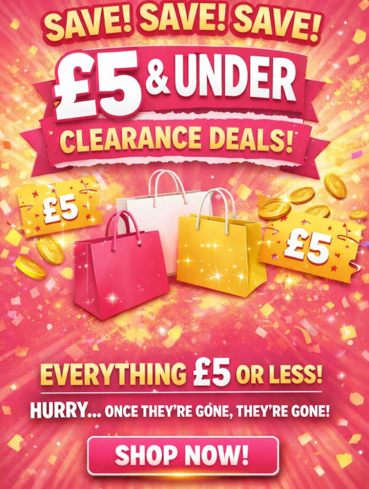 We have just added a lot more to our £5 and Under Clearance Section!
