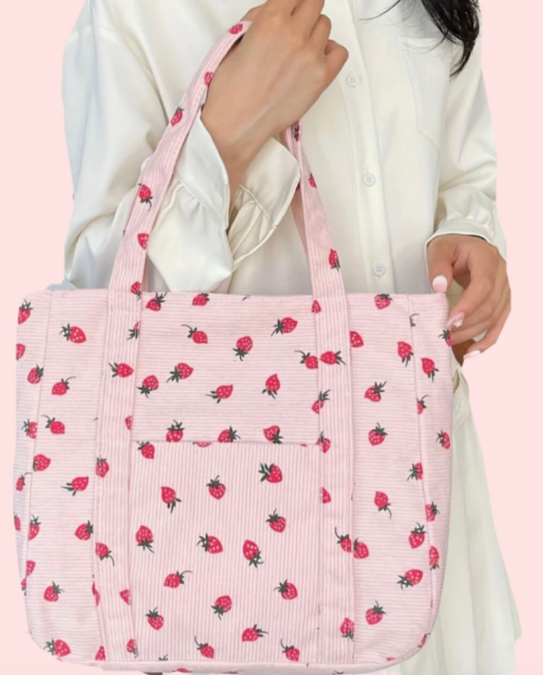 🍓 Sweeten your Spring with Our Strawberry Tote!