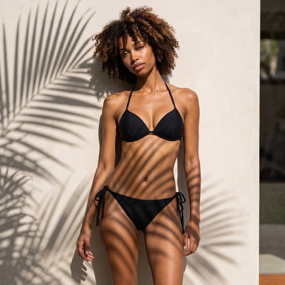 Liquorice Liquid Gel Tie-Side Bikini Set