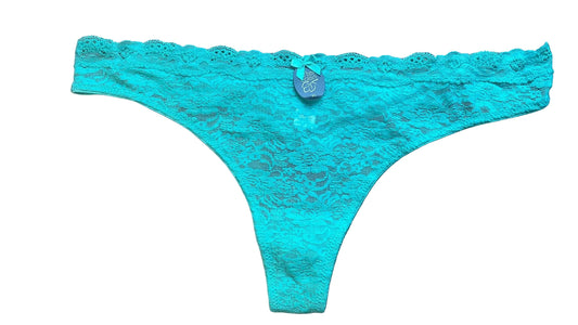 After Eden Lace Thong - Sea Green