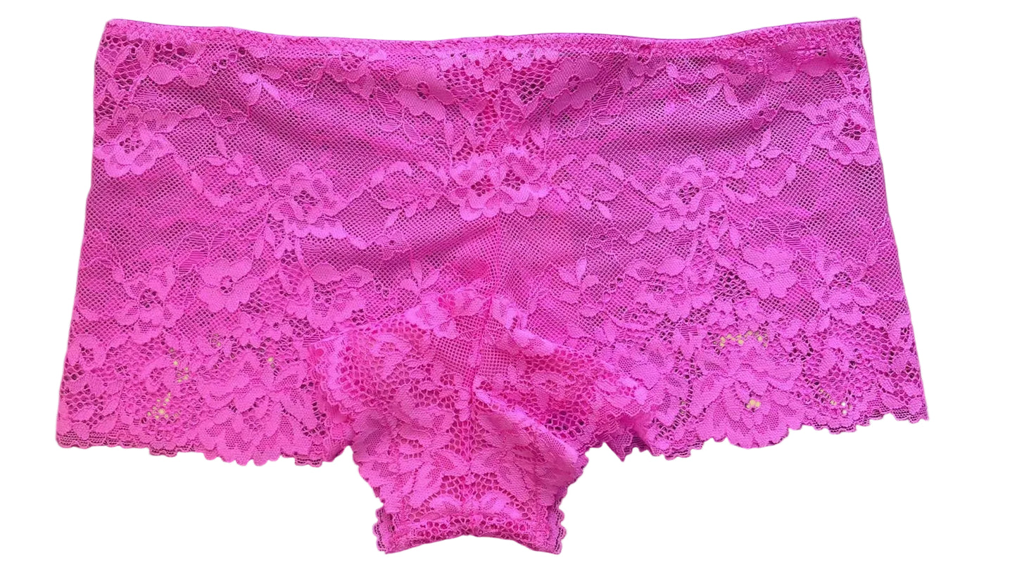 After Eden Lace Shorts - Neon Pink