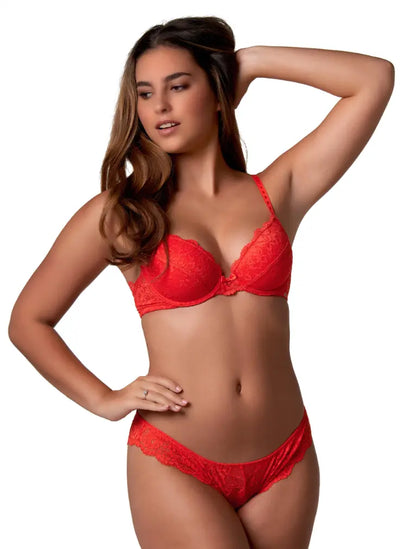 After Eden Orange Lace Brief MaxCleavage.com